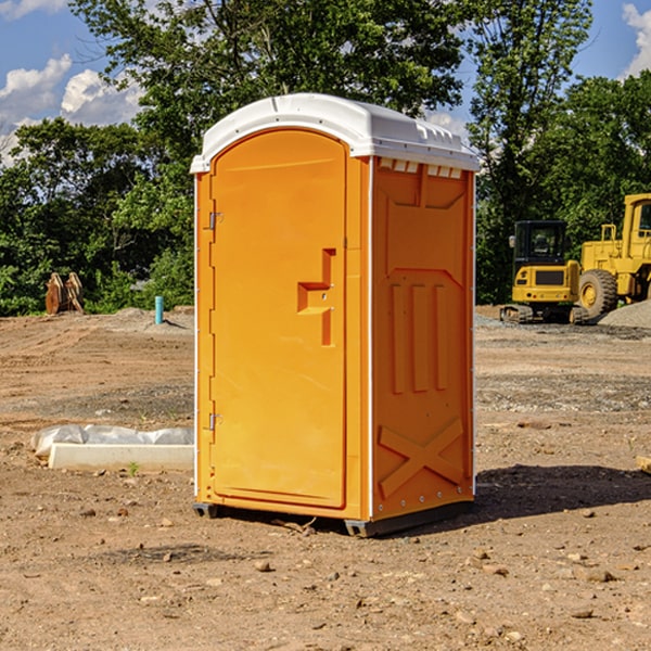 how often are the portable restrooms cleaned and serviced during a rental period in Gilberton PA